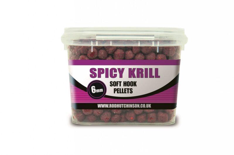 RH chytací pelety Soft Hook Pellets Spicy Krill 6mm 200g